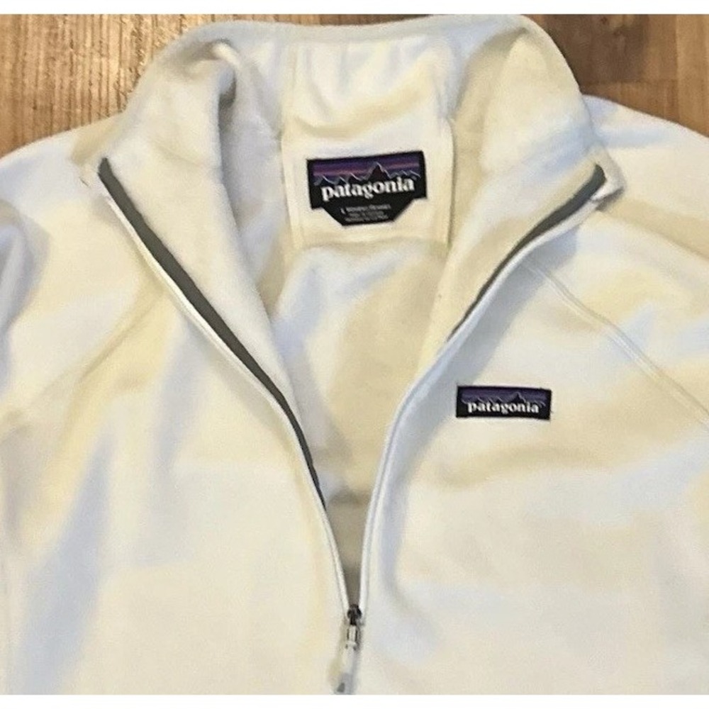 Patagonia Crosstrek 1/4 Zip Pullover Womens Large White Long Sleeve Runner 23835 - Picture 2 of 11